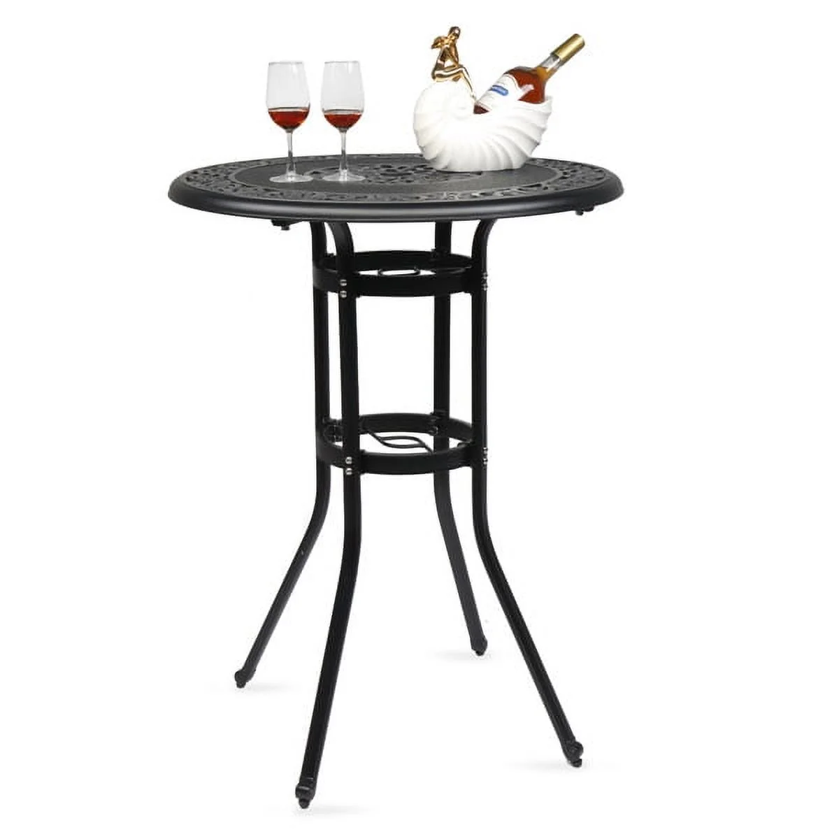 SYTHERS Outdoor Height Bar Table with 2