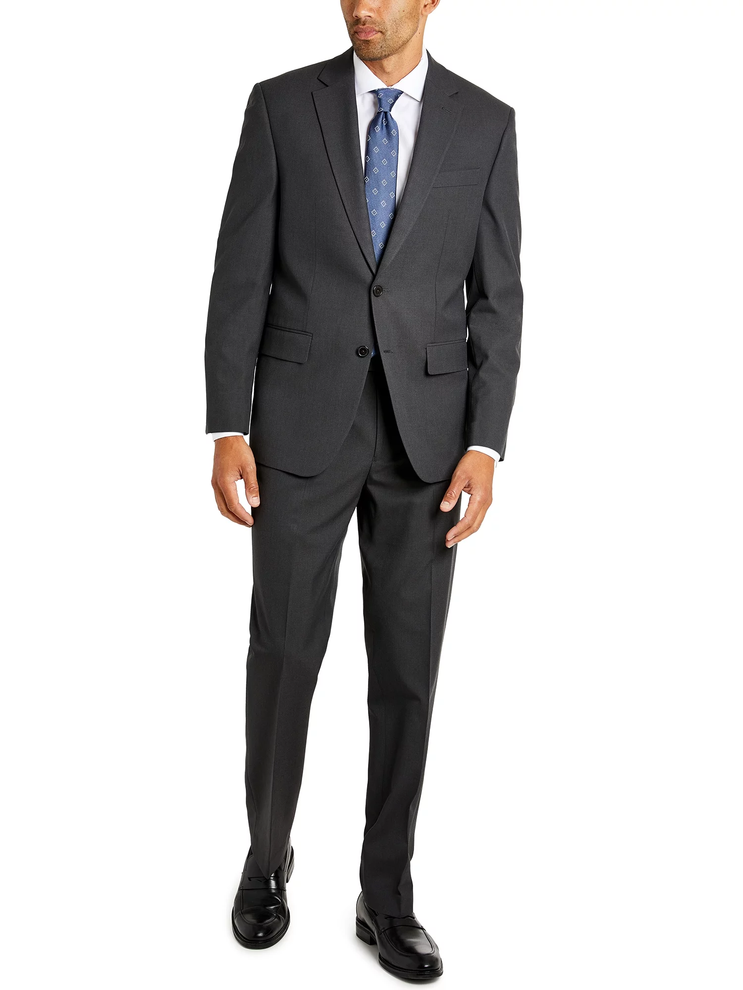 Izod Men's Sharkskin Classic Fit Tailored Suit