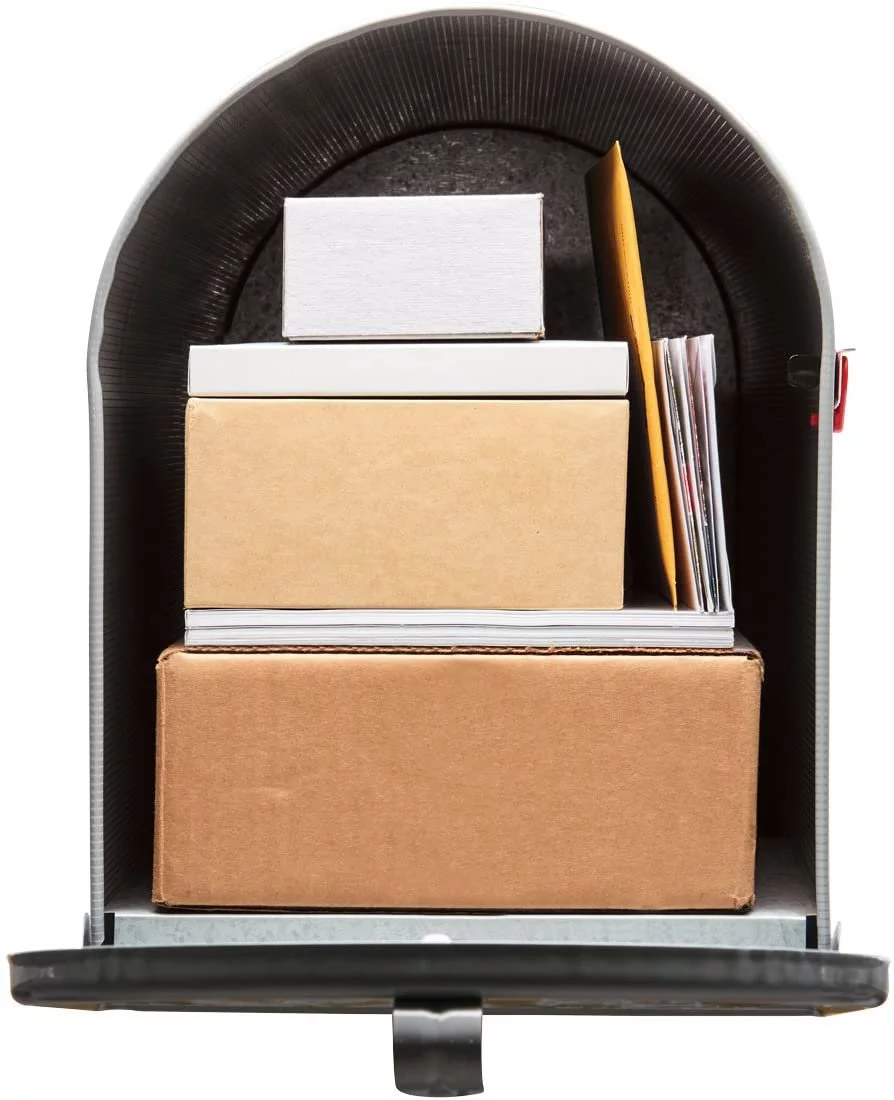 Gibraltar Stanley ST200000 Post Mount Jumbo Mailbox, Galvanized Steel - Silver Gray