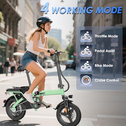 E14 Electric Bike for Adults 500W Motor, Folding Ebike 14