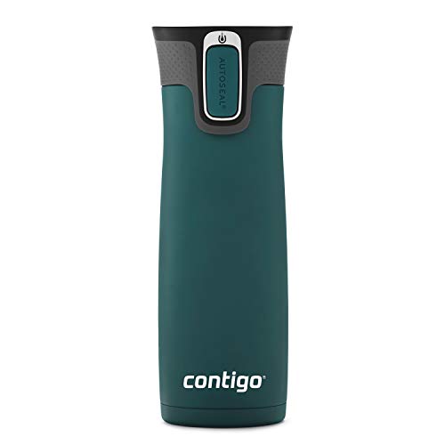 Contigo West Loop Stainless Steel Travel Mug with AUTOSEAL Lid, 16oz., Stainless Steel/Black