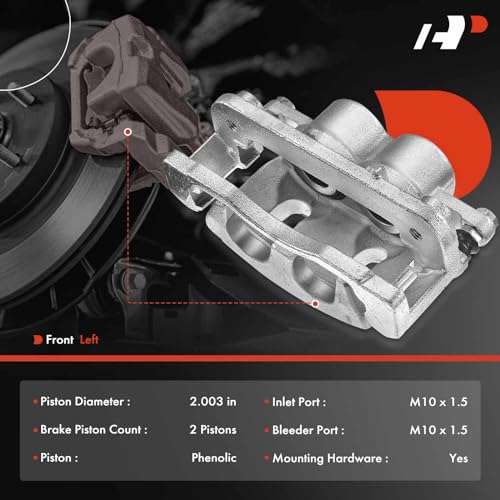 A-Premium Disc Brake Caliper Assembly with Bracket Compatible with Select Cadillac, Chevy and GMC Models- XTS, Escalade, Avalanche, Suburban, Silverado, Express, Sierra, Yukon XL and more - Front Side