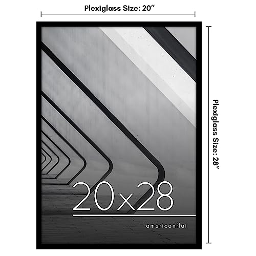 Americanflat 4x6 Picture Frame in White with Shatter Resistant Glass - Thin Border Frame in Horizontal and Vertical Formats for Wall and Tabletop