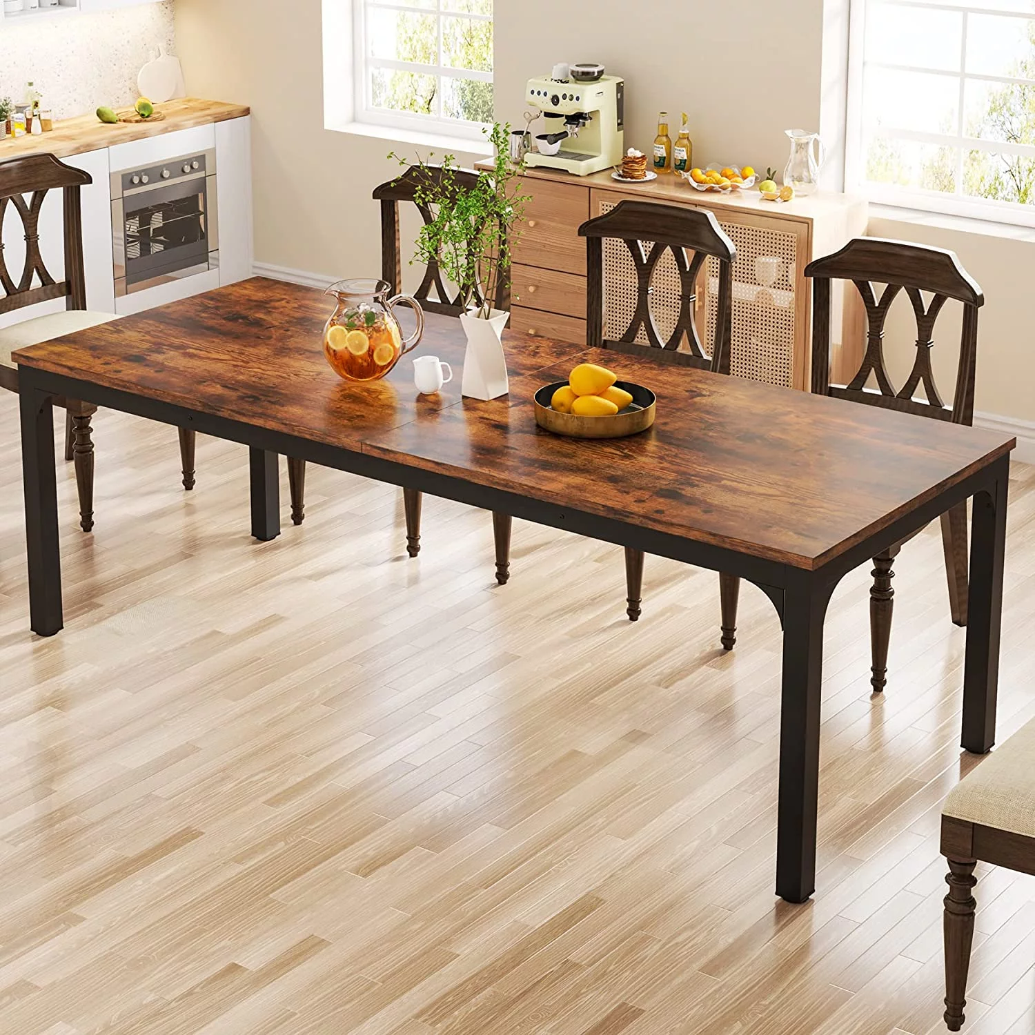 Tribesigns Dining Table for 6-8 Person, 78 inch Long Rectangular Kitchen Table (Only Table)