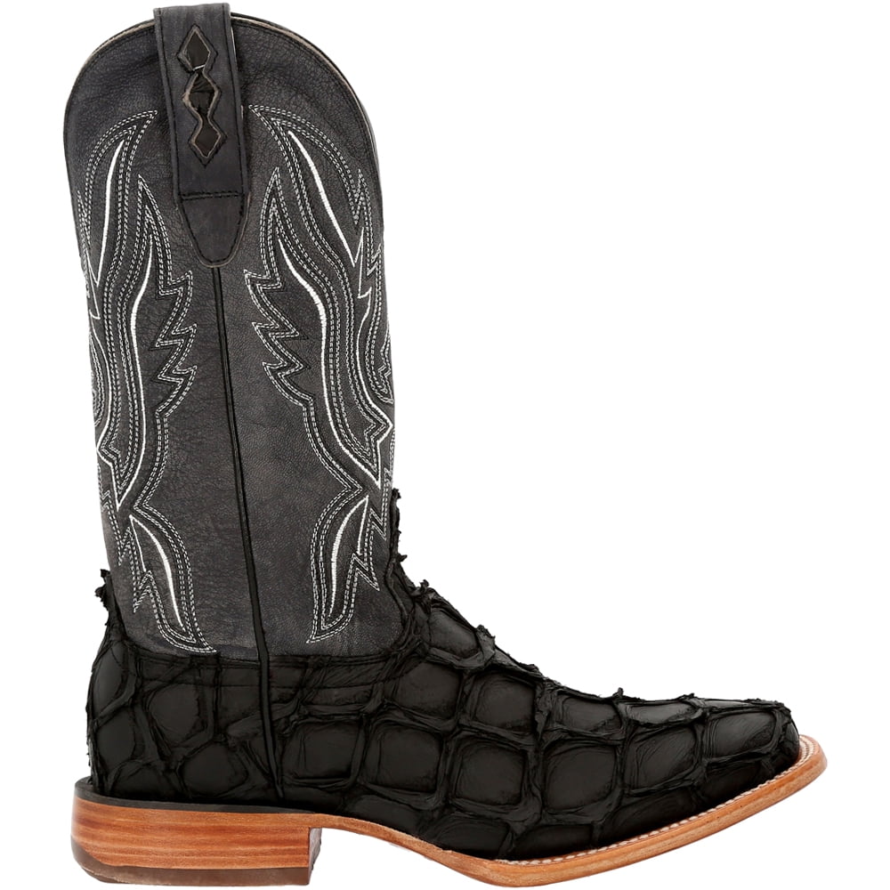 Durango  Mens Premium Exotics Pirarucu Square Toe   Casual Boots   Mid Calf