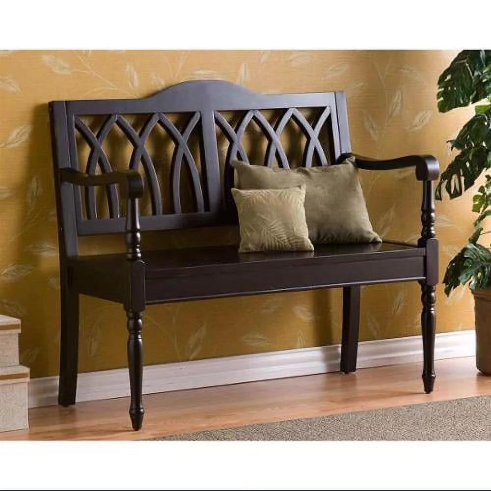 Holly & Martin Fraser Bench in Distressed Antique Black