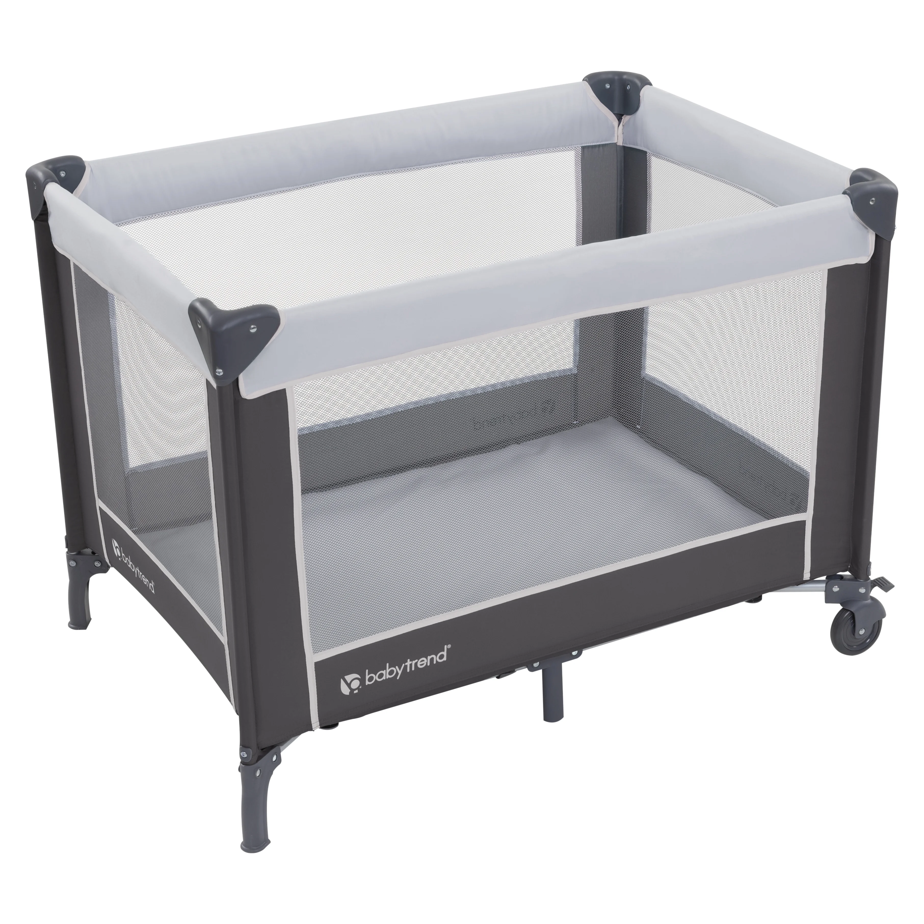 Baby Trend Portable Nursery Center Playard with Travel Bag- Twinkle Midnight Gray - Gray