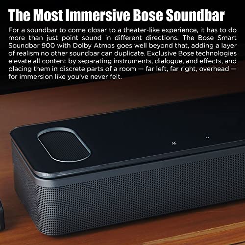 Bose Smart Soundbar 900 Dolby Atmos with Alexa Built-In, Bluetooth connectivity