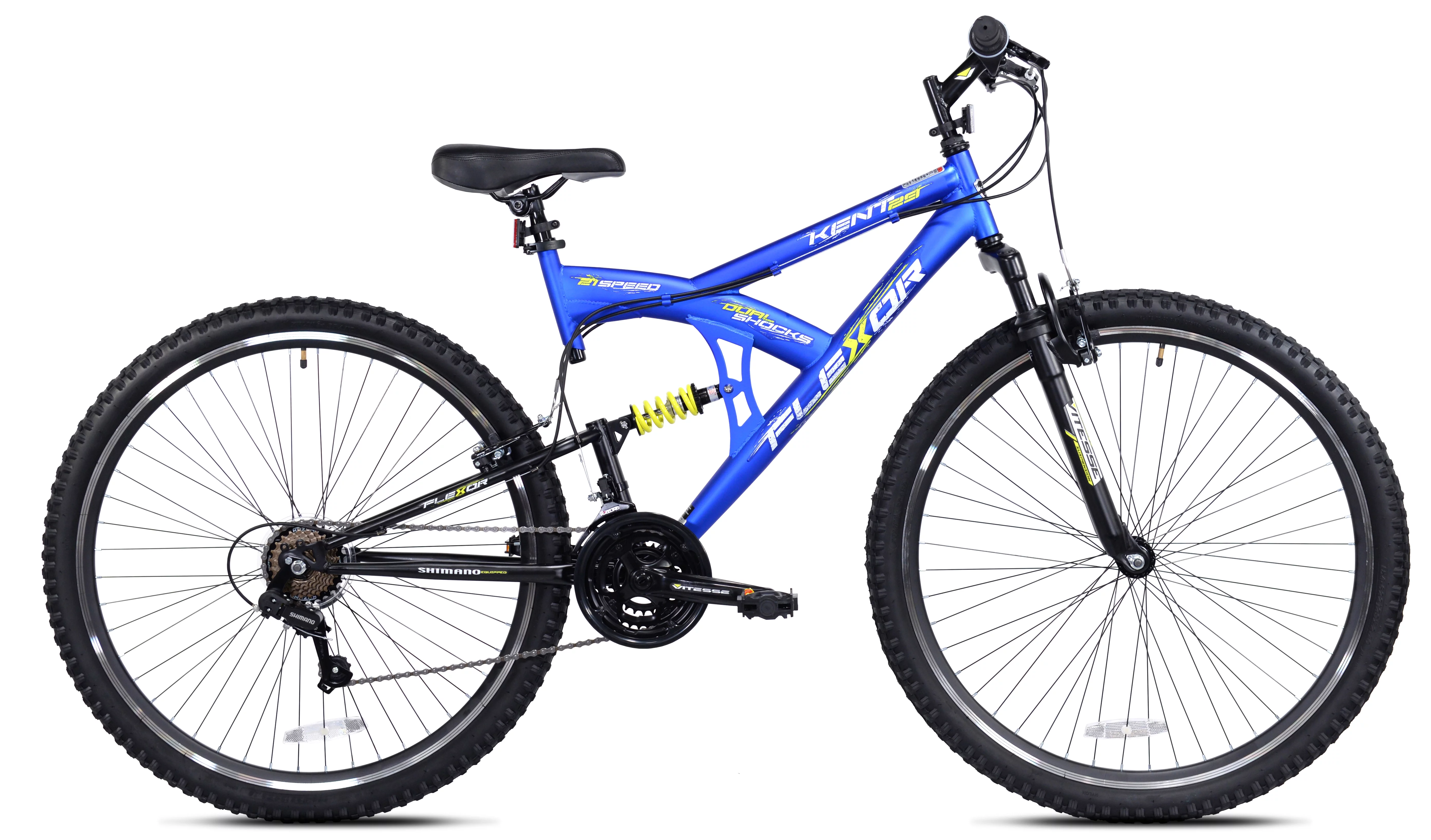 Kent Bicycles 29 in. Flexor Men's Dual Suspension Mountain Bike, Blue