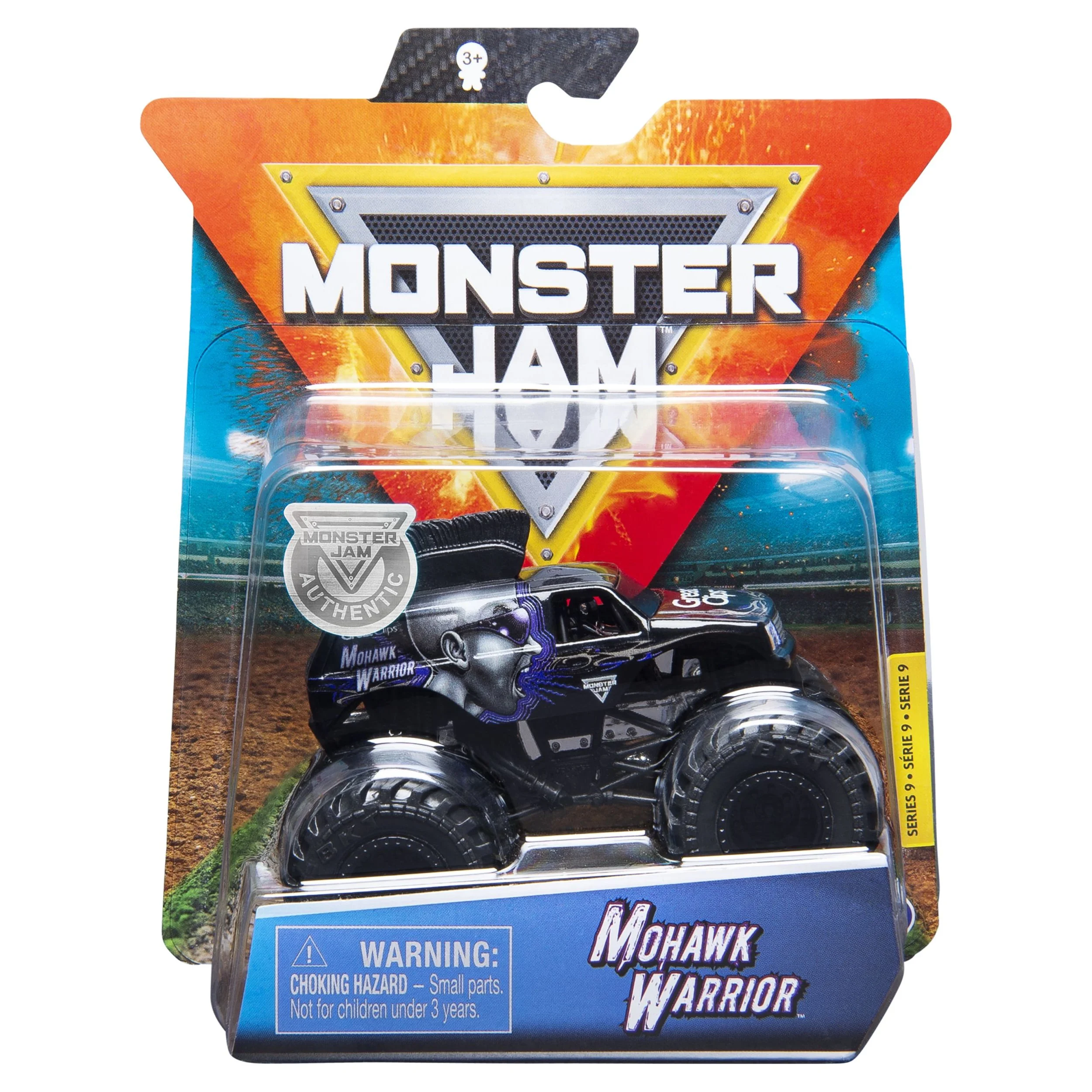 Monster Jam, Official Mohawk Warrior Truck, Die-Cast Vehicle, Arena Favorites Series, 1:64 Scale
