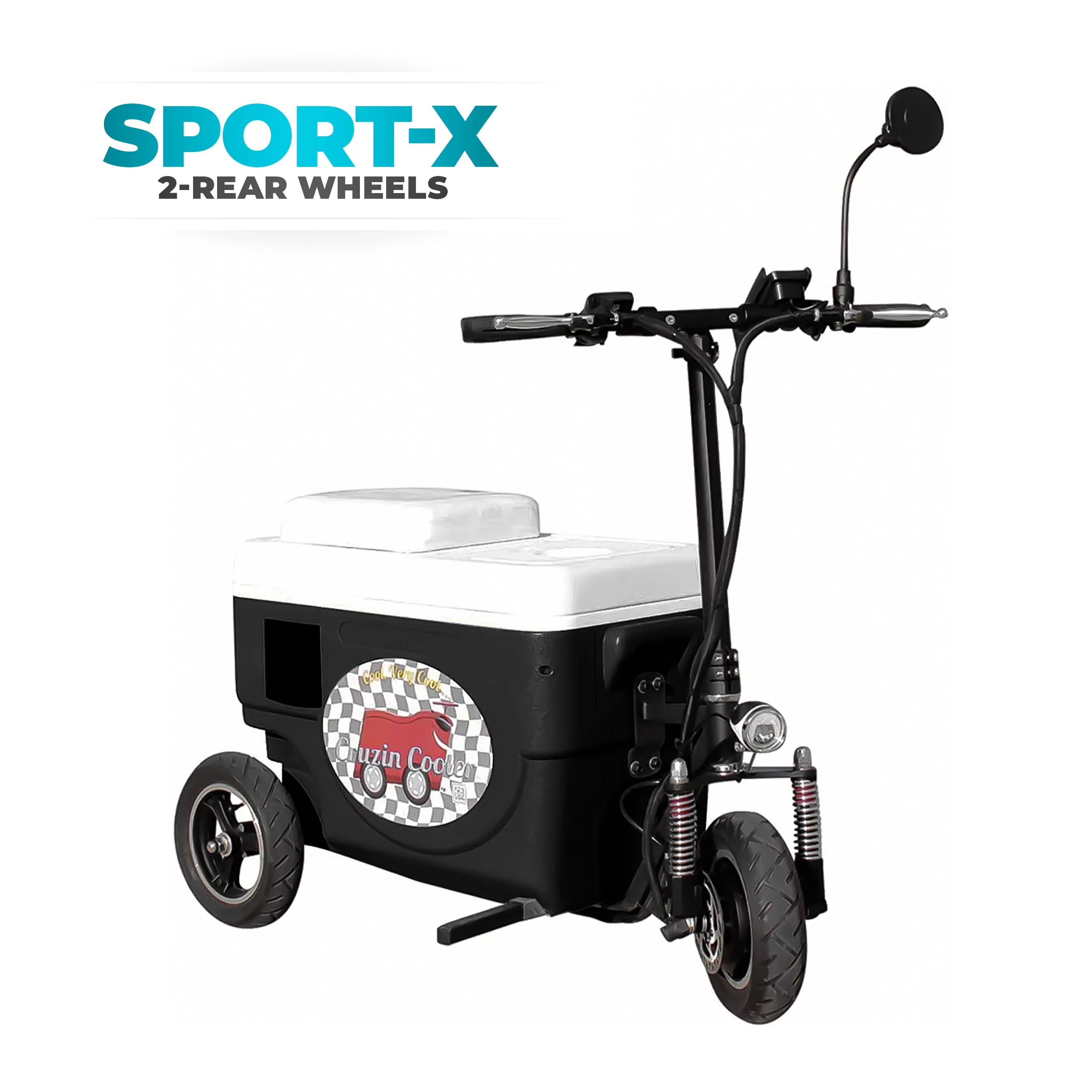 Cruzin Cooler CZ-HB SPORT-X Motorized Ice Chest Scooter, 13 MPH Top Speed