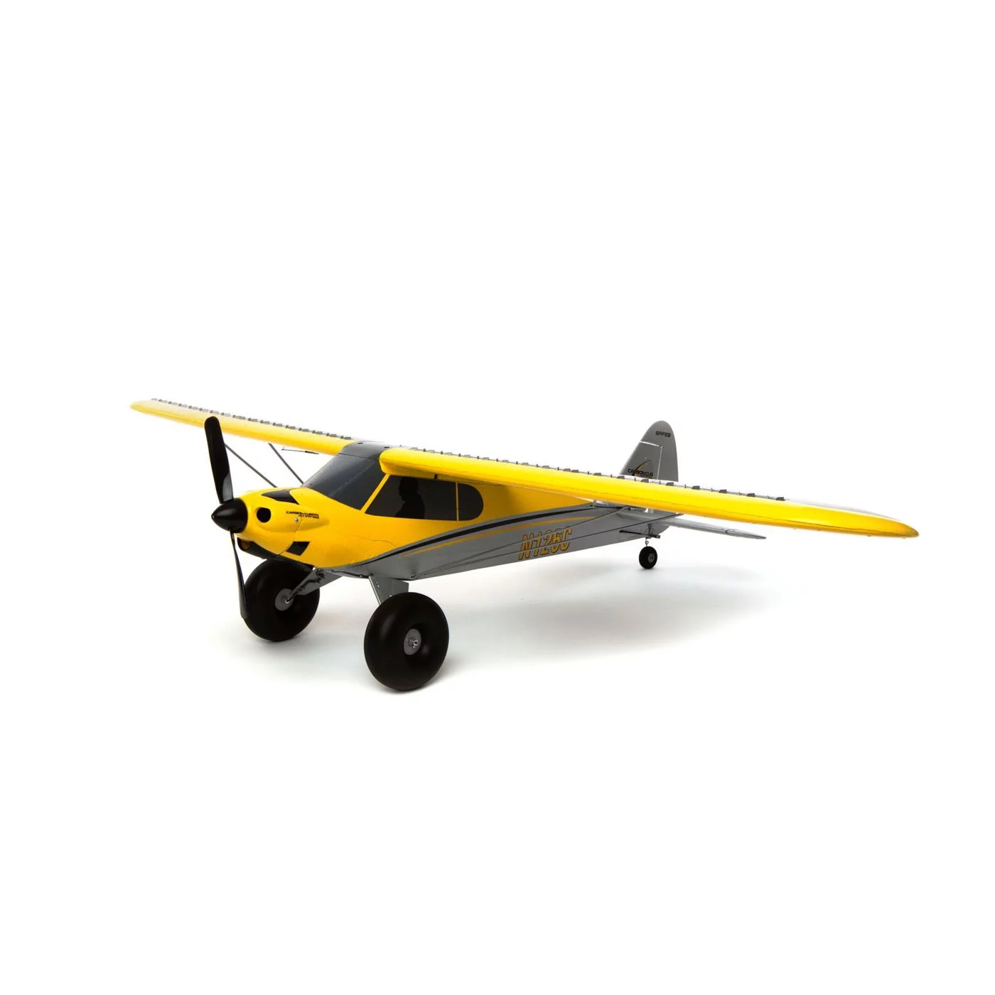 HobbyZone RC Airplane Carbon Cub S 2 1.3m BNF Basic Transmitter Battery and Charger not Included with Safe HBZ32500 Yellow Airplanes B&F Electric Trainer