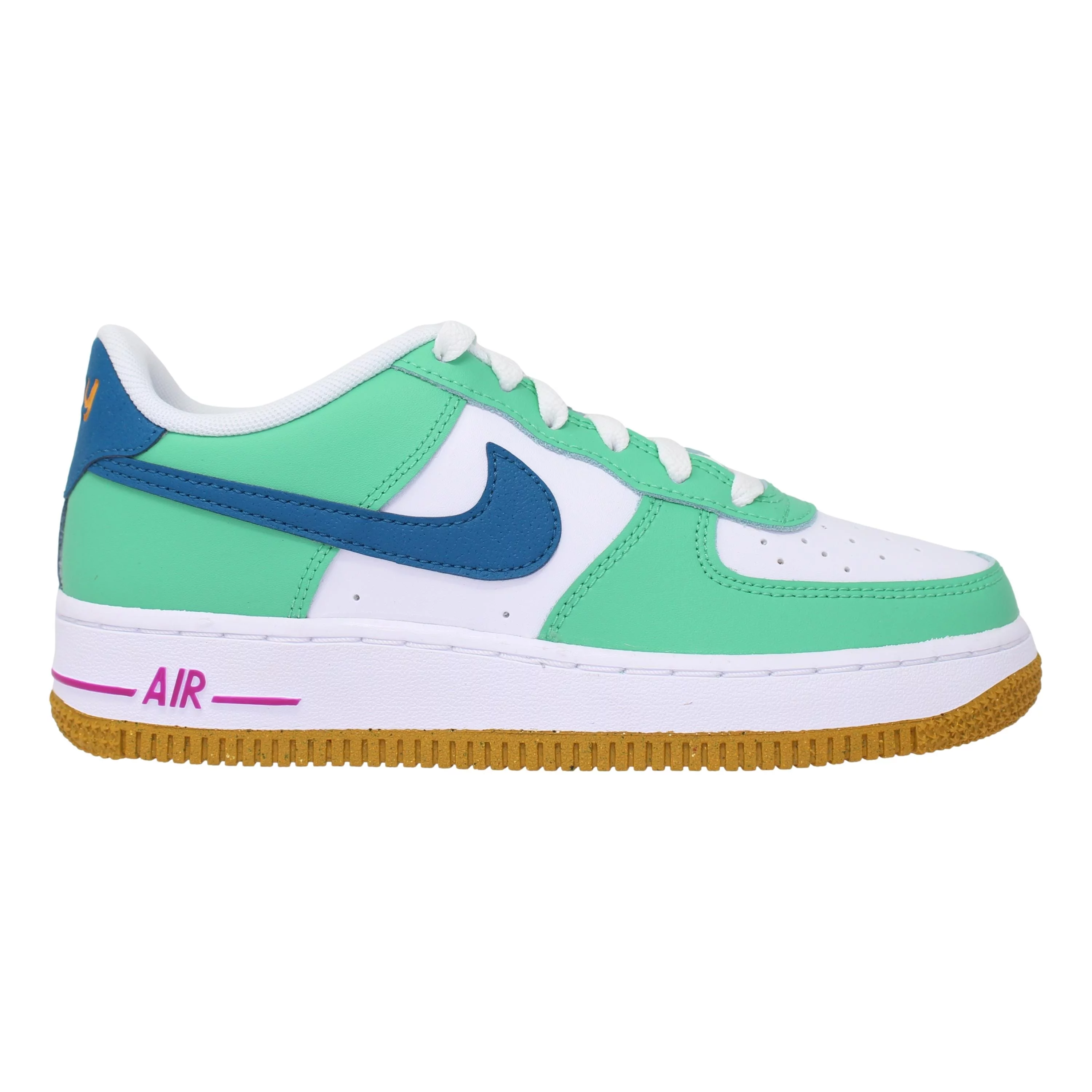 Nike Air Force 1 LV8 BG White/Green Abyss-Spring Green FJ4613-100 Grade-School Size 5Y Medium