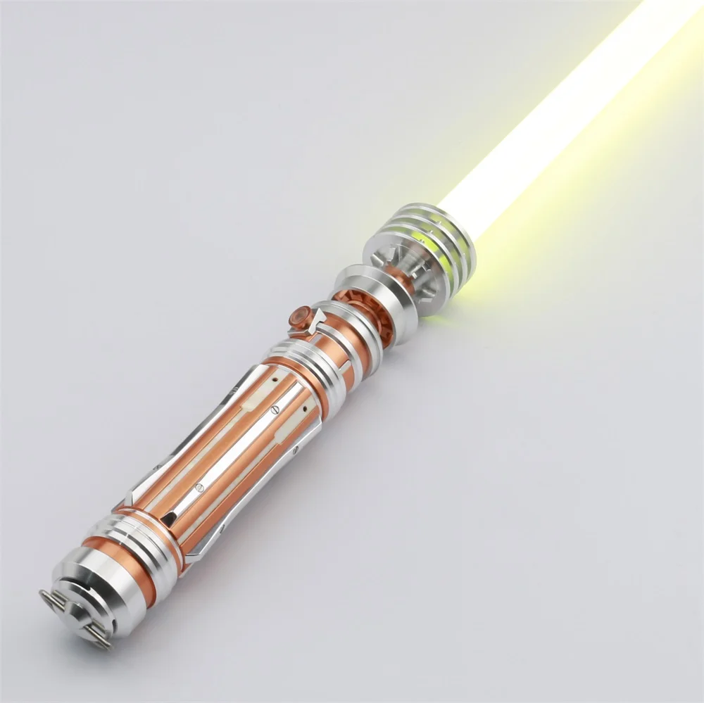 ZiaSabers Lo Princess NeoPixel Lightsaber with Proffie 2.2 Soundboard - Realistic Metal Silver Hilt Star Wars Lightsaber - Strip LED with 12 Preset Colors and Smooth Swing Sounds
