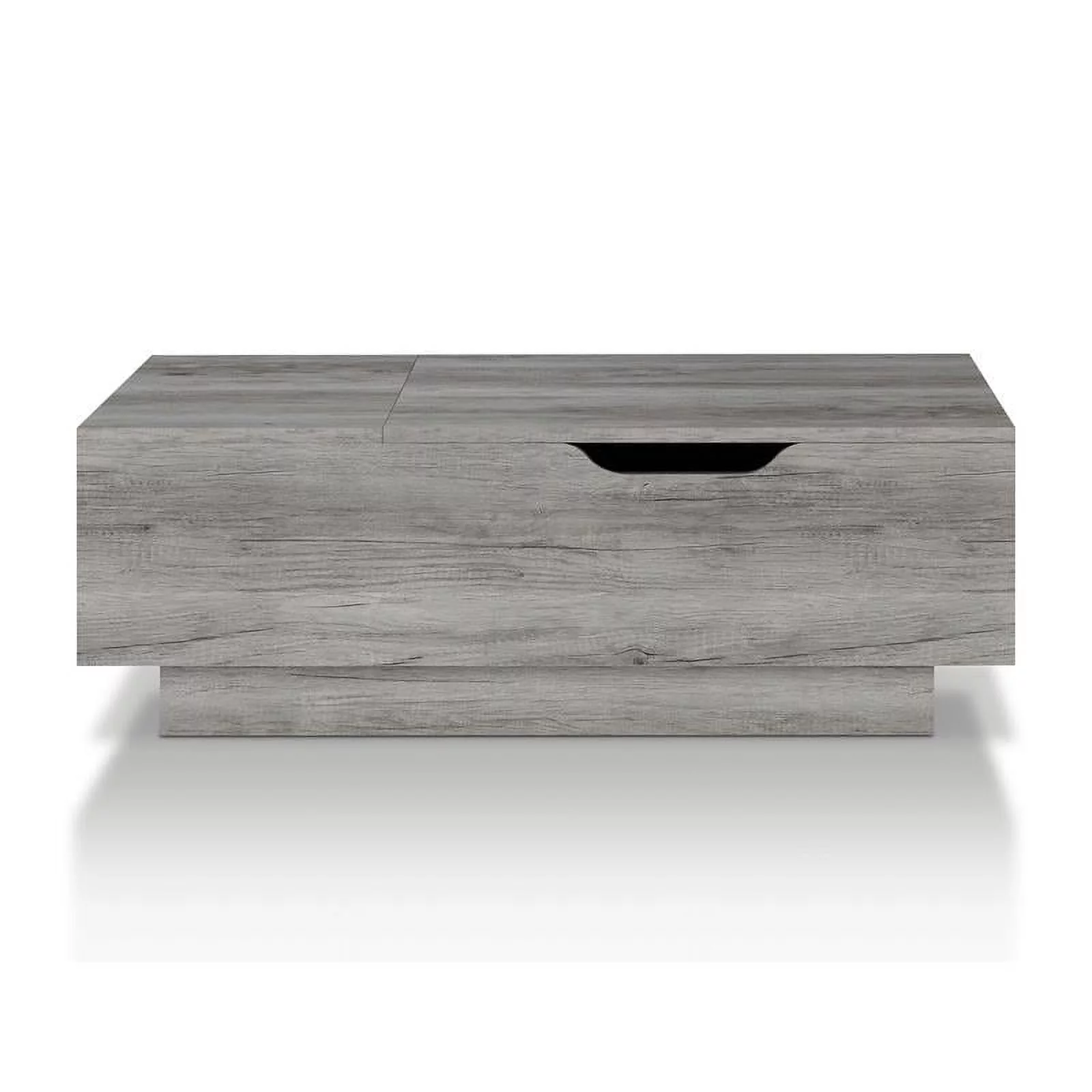 Bowery Hill Wood Lift Top Coffee Table in Vintage Gray Oak