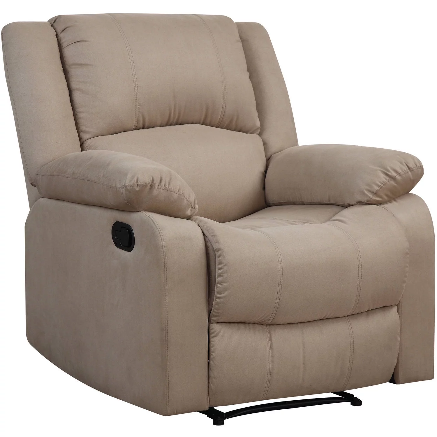 Relax-a-Lounger Warren Standard Push Back Recliner, Beige Microfiber