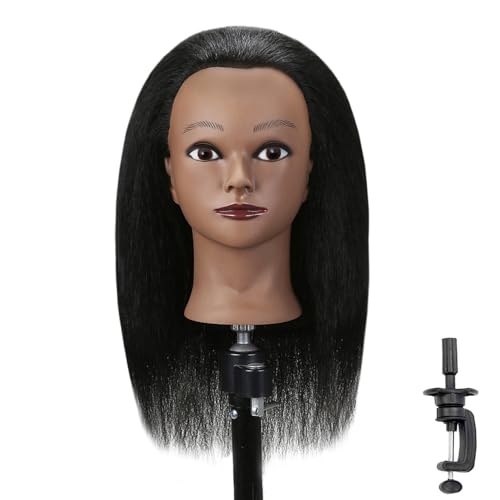 Mannequin Head with 100% Real Hair, 16