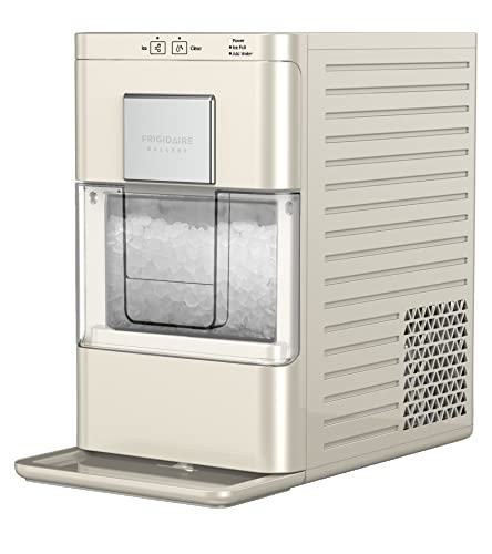 Frigidaire Compact Countertop Ice Maker, Makes 26 Lbs. Of Bullet Shaped Ice Cubes Per Day, Silver Stainless
