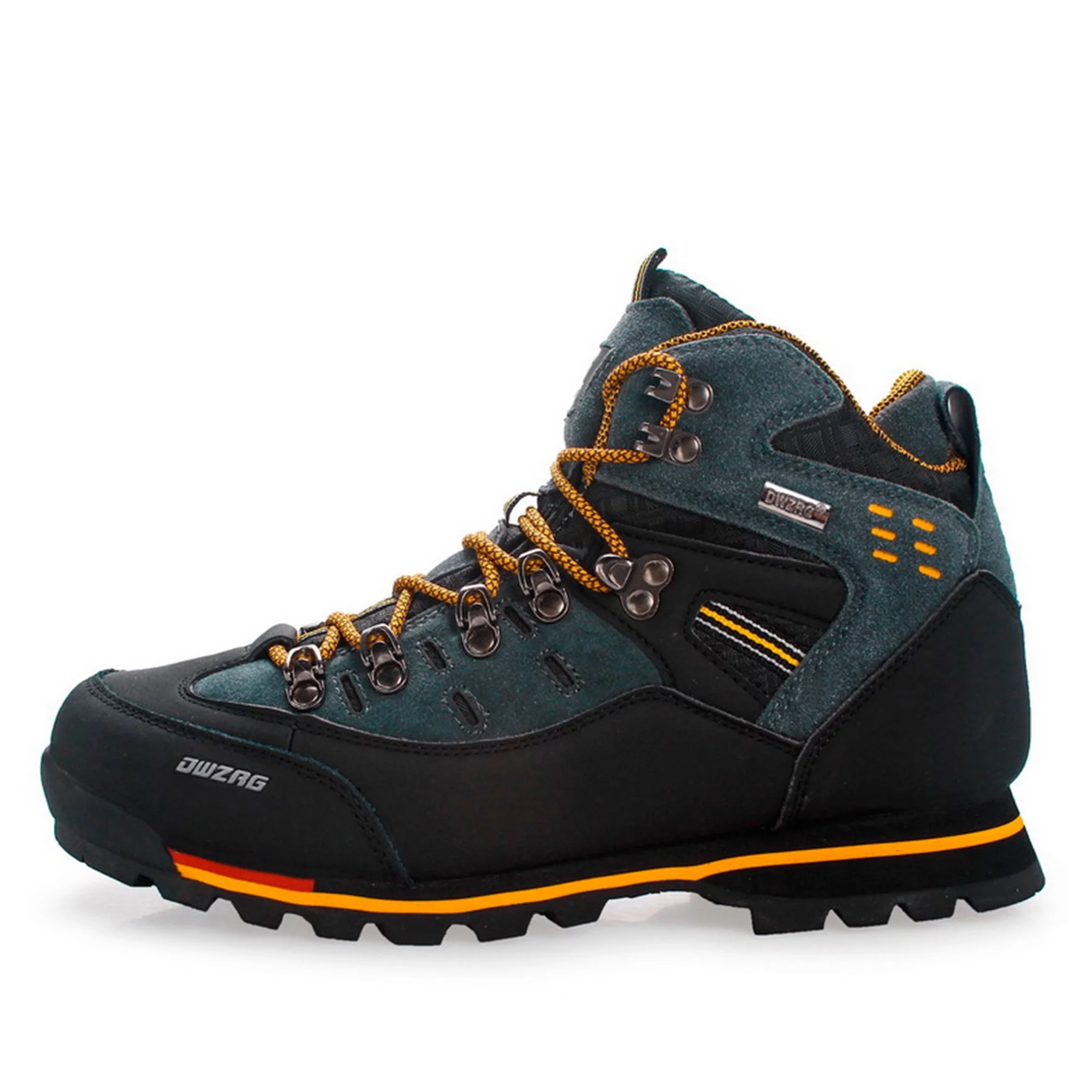 Men's Waterproof Leather mid Hiking Boots Outdoor Non-Slip Lightweight Trekking Sneakers
