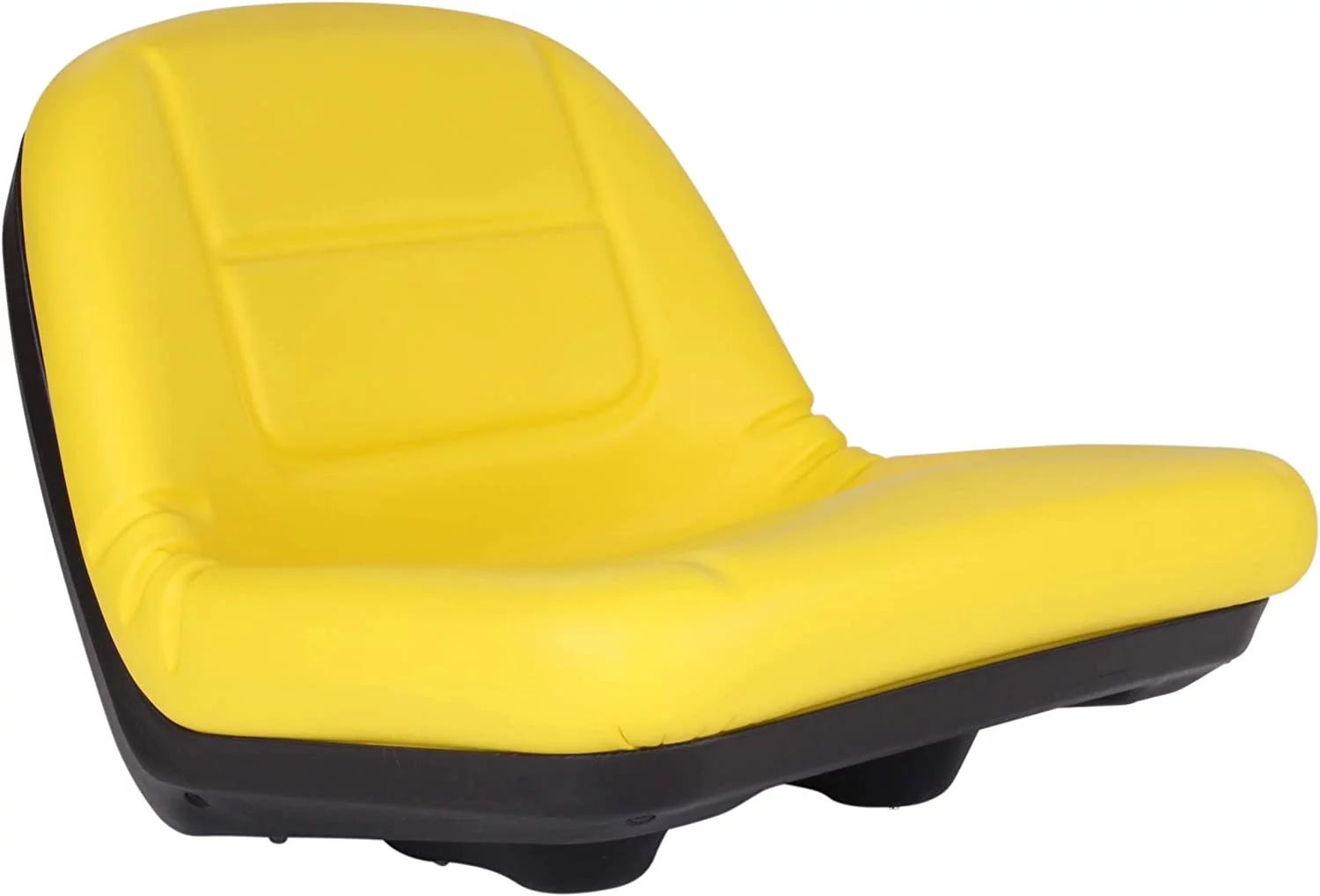 Mower Seat - Fits John Deere E130, G110, L100, L105, L107, L110 - Should Fit AUC11476, GY21210, GY20664 - Compatible With Some John Deere Tractor & Riding Mower Seat (Black & Yellow)