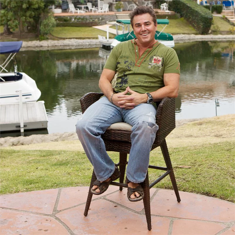 Noble House Braxton PE Wicker and Iron Swivel Armed Barstool Multi-Brown/Beige