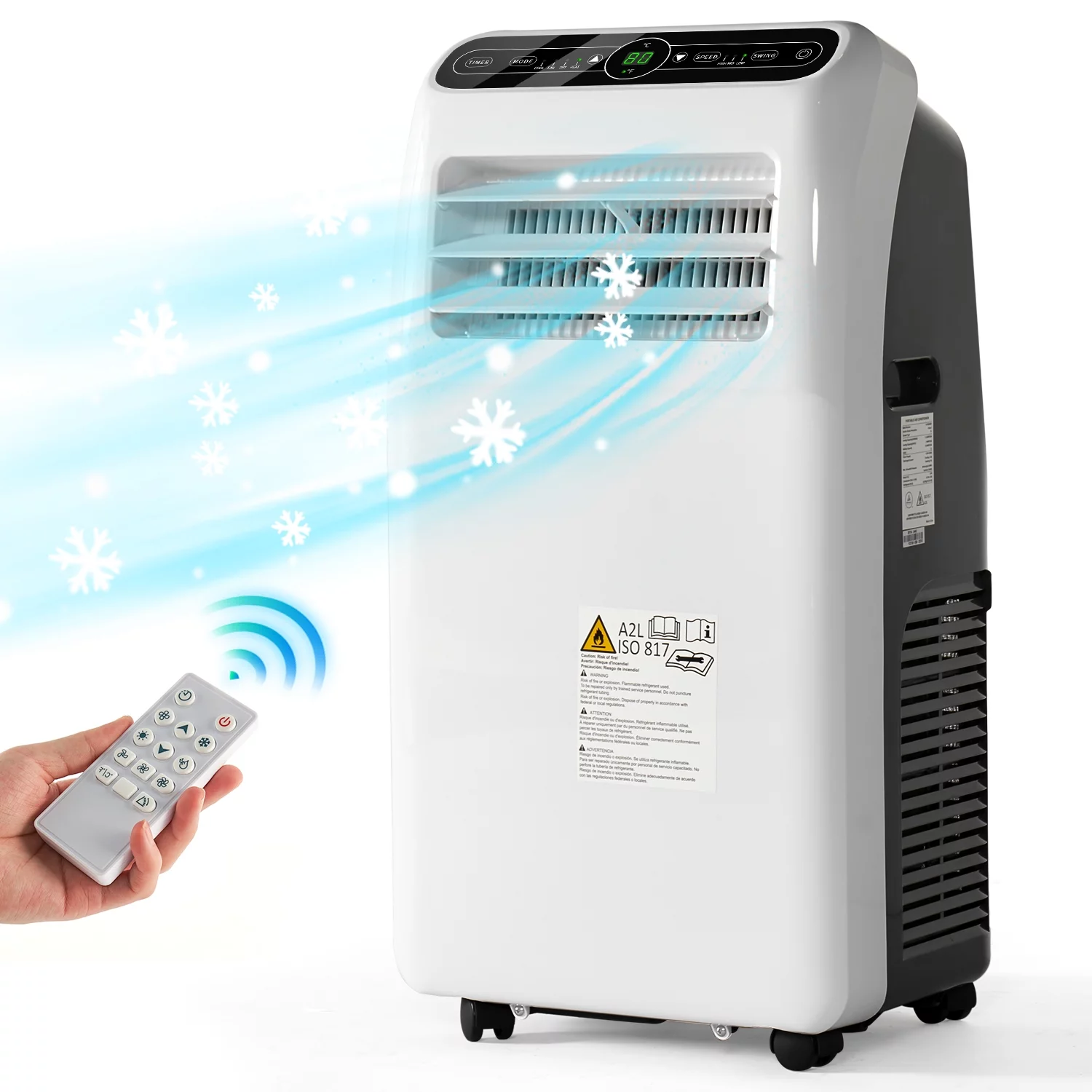 Aoxun 11500 BTU Portable Air Conditioner, 4-in-1 AC Unit With Cool Dehum Fan Sleep Heat Mode