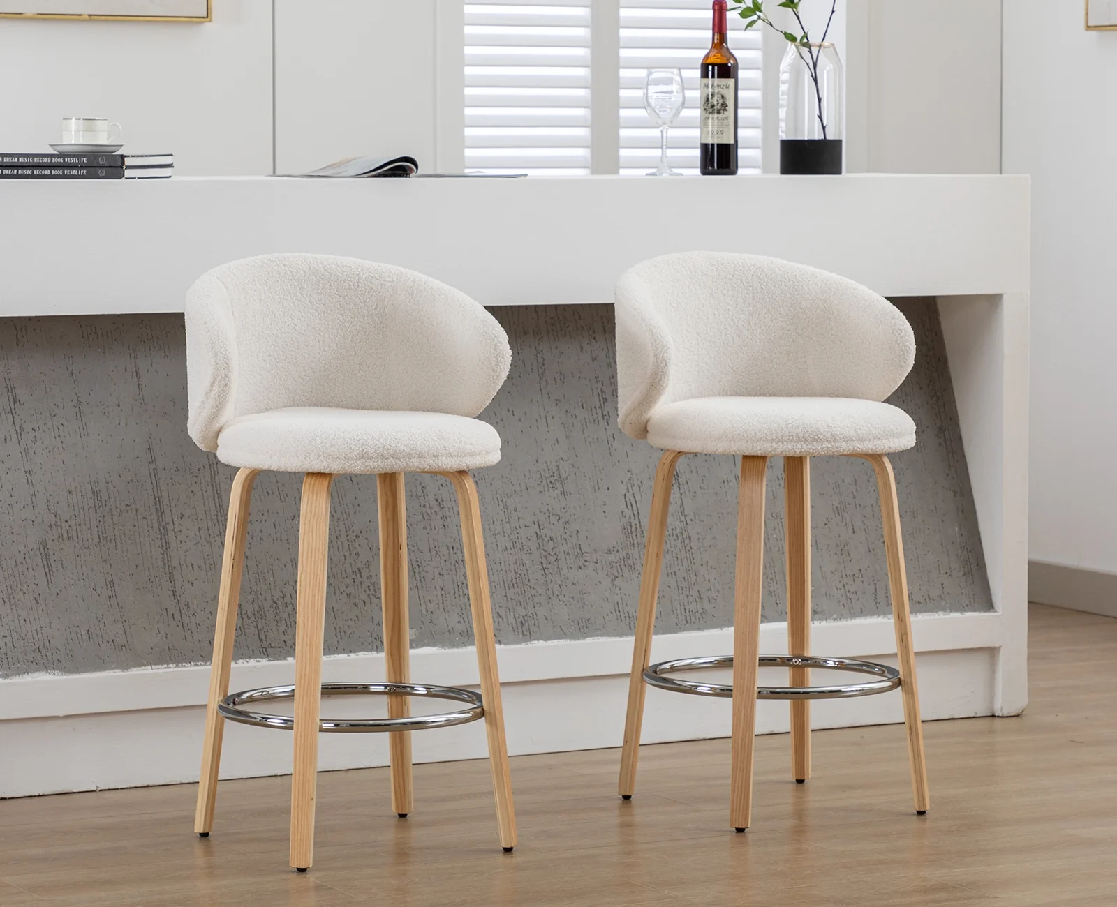 Dayalane Modern Bar Stool Set of 2, 26