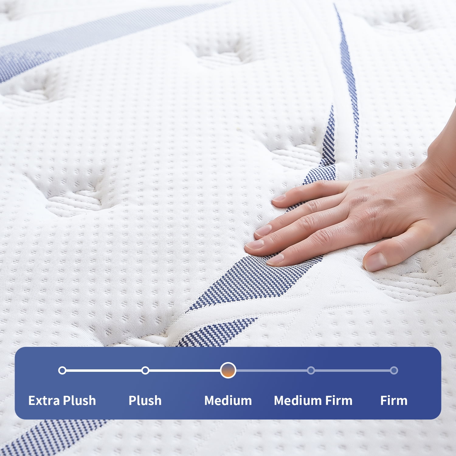 King Mattress,Nisien 12 Inch Hybrid Mattress in a Box, Gel Foam Mattress, Individually Wrapped Pocket Coils Innerspring Mattress, Support & Pressure Relief, Medium Firm Feel, 76