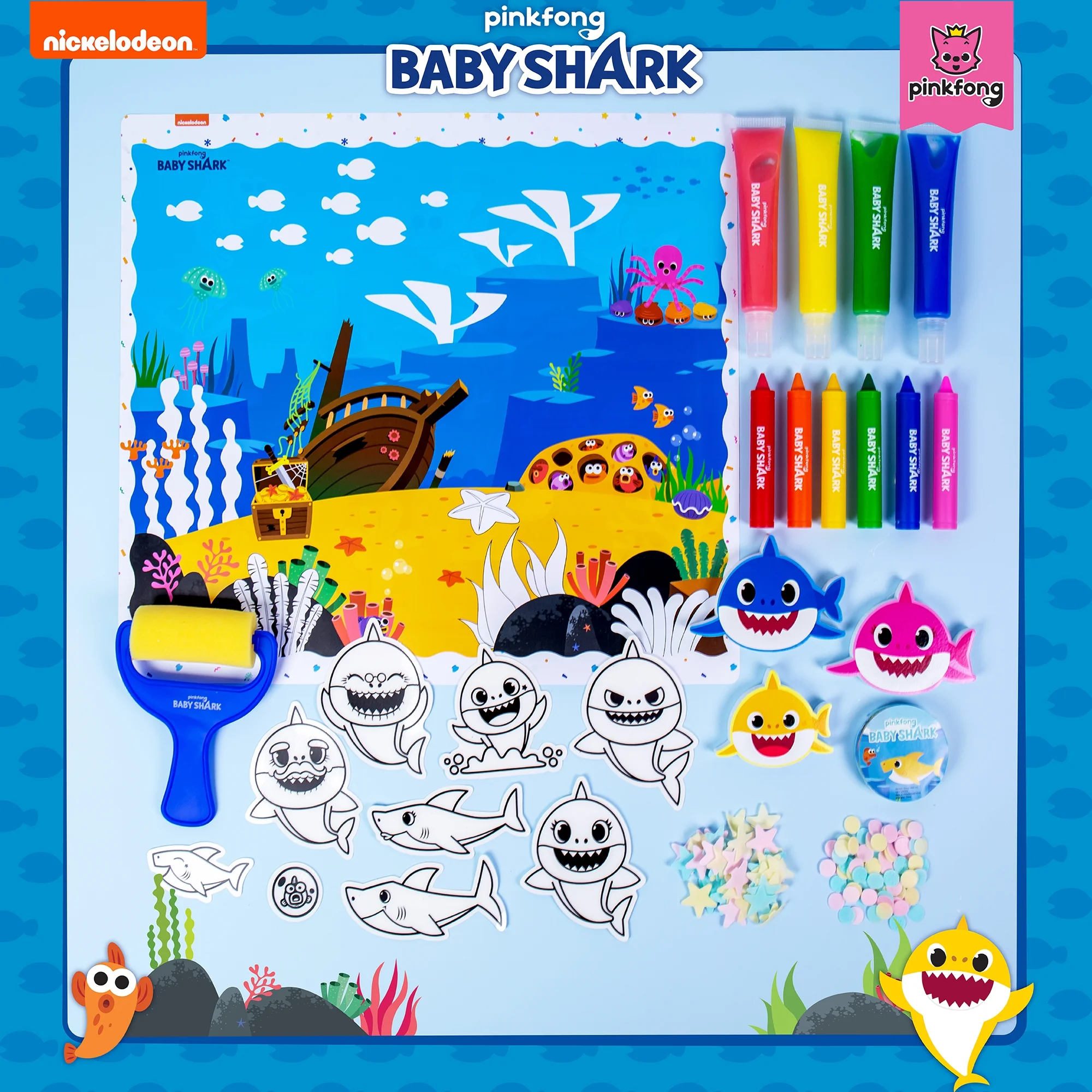 Baby Shark Ultimate Bath Art Studio, Bath Toys & Paints For Ages 3+