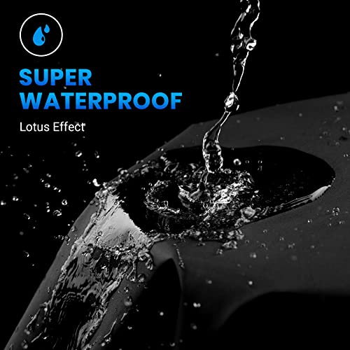 Favoto Motorcycle Cover All Season Universal Weather Quality Waterproof Sun Outdoor Protection Night Reflective with Lock-Holes & Storage Bag Fits up to 96.5