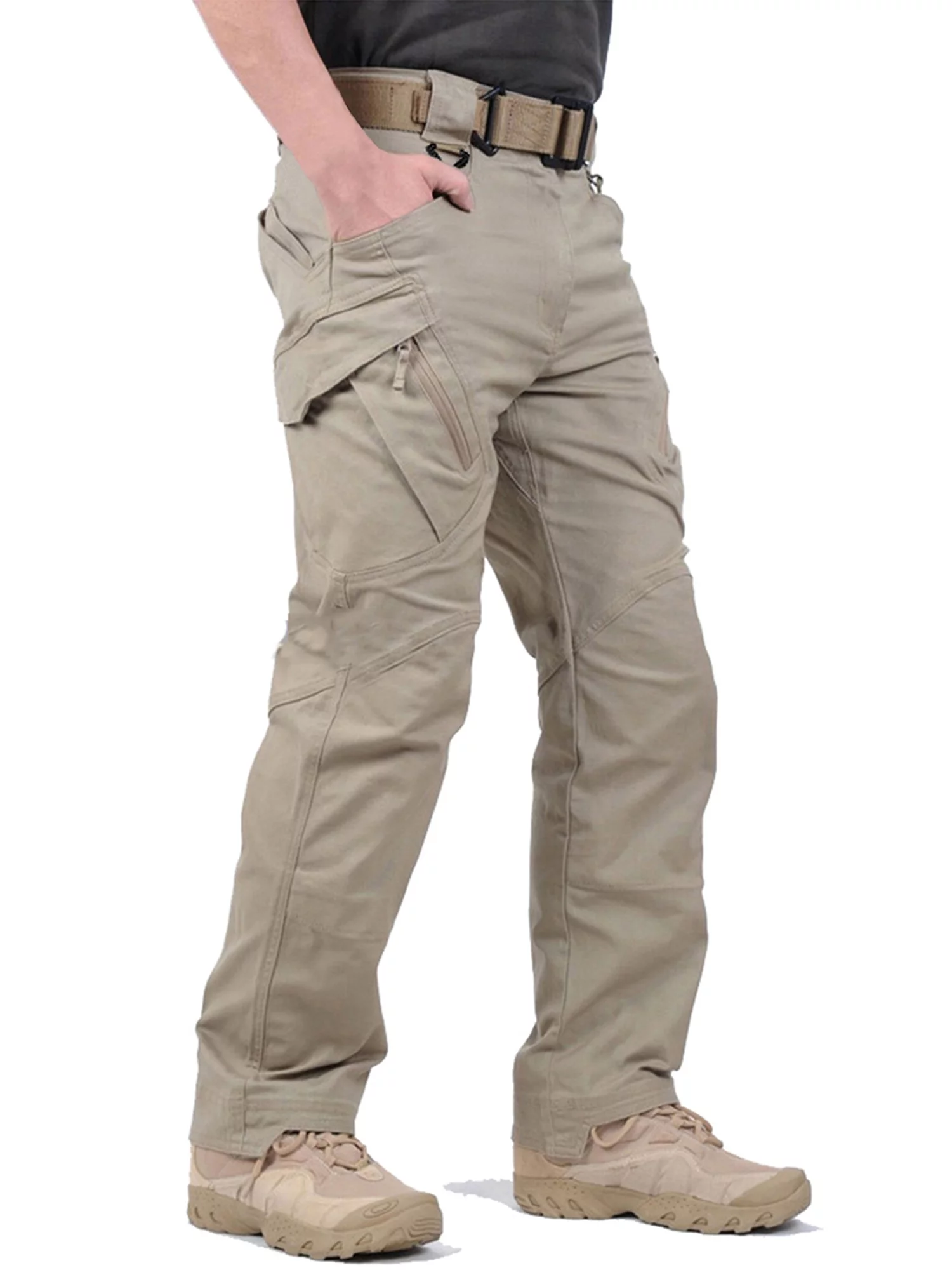 FEDTOSING Relaxed Work Cargo Pants Outdoor Mens Pant Khaki,Size 40×34