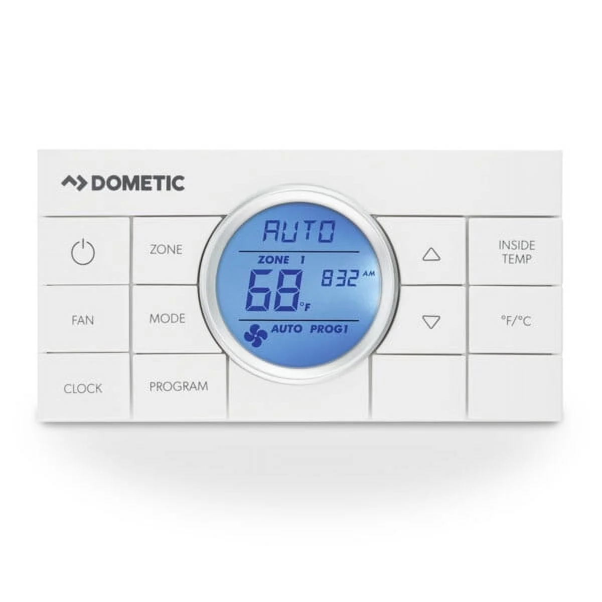 Dometic Comfort Control Center - Multi-Zone CCC Thermostat with Zoned Climate Control- Low Profile Blue Light Digital Display - White