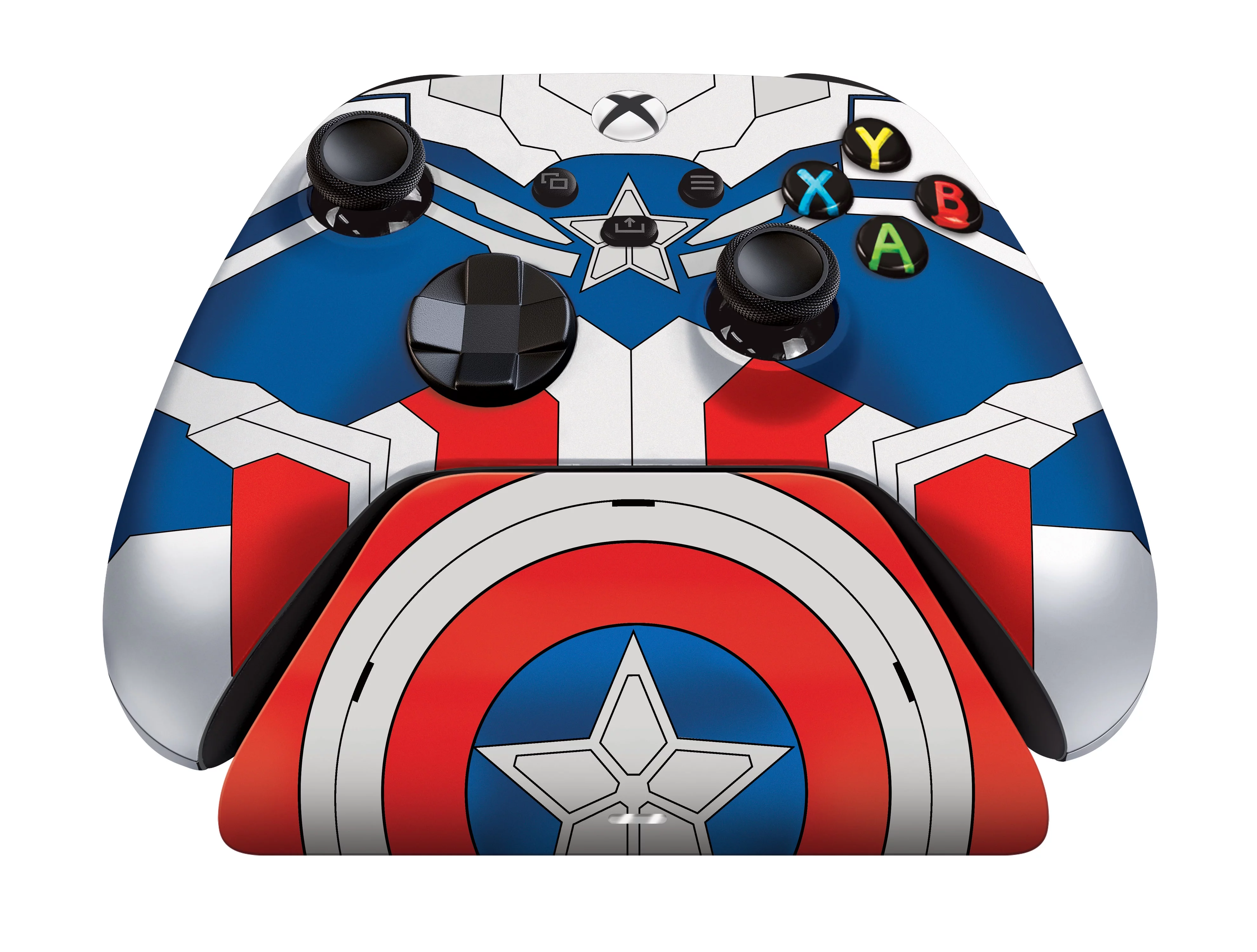 Razer Wireless Xbox Controller and Quick Charging Stand, Captain America Edition - Xbox X|S, One