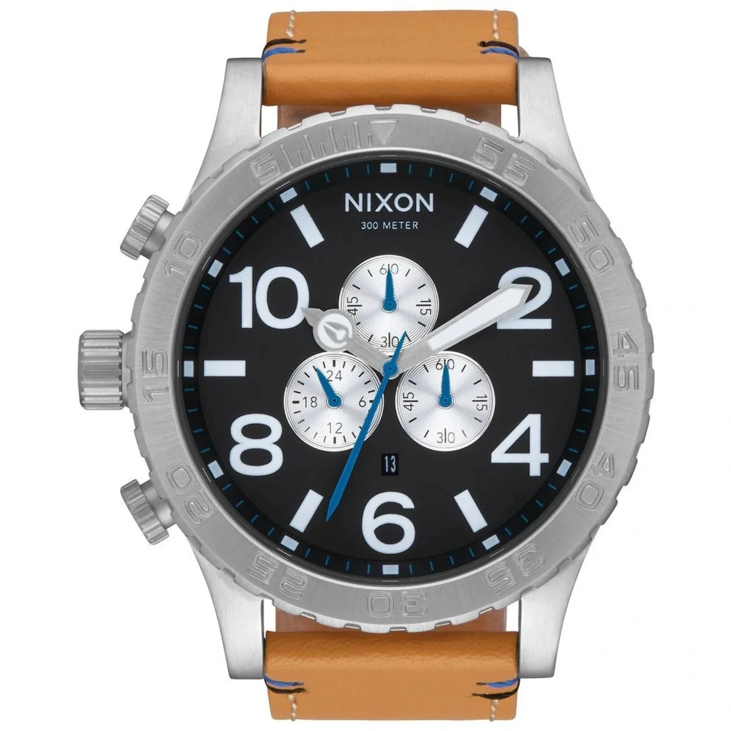 Nixon Men's A1242299-00 51-30 Beige Leather Chronometer Watch