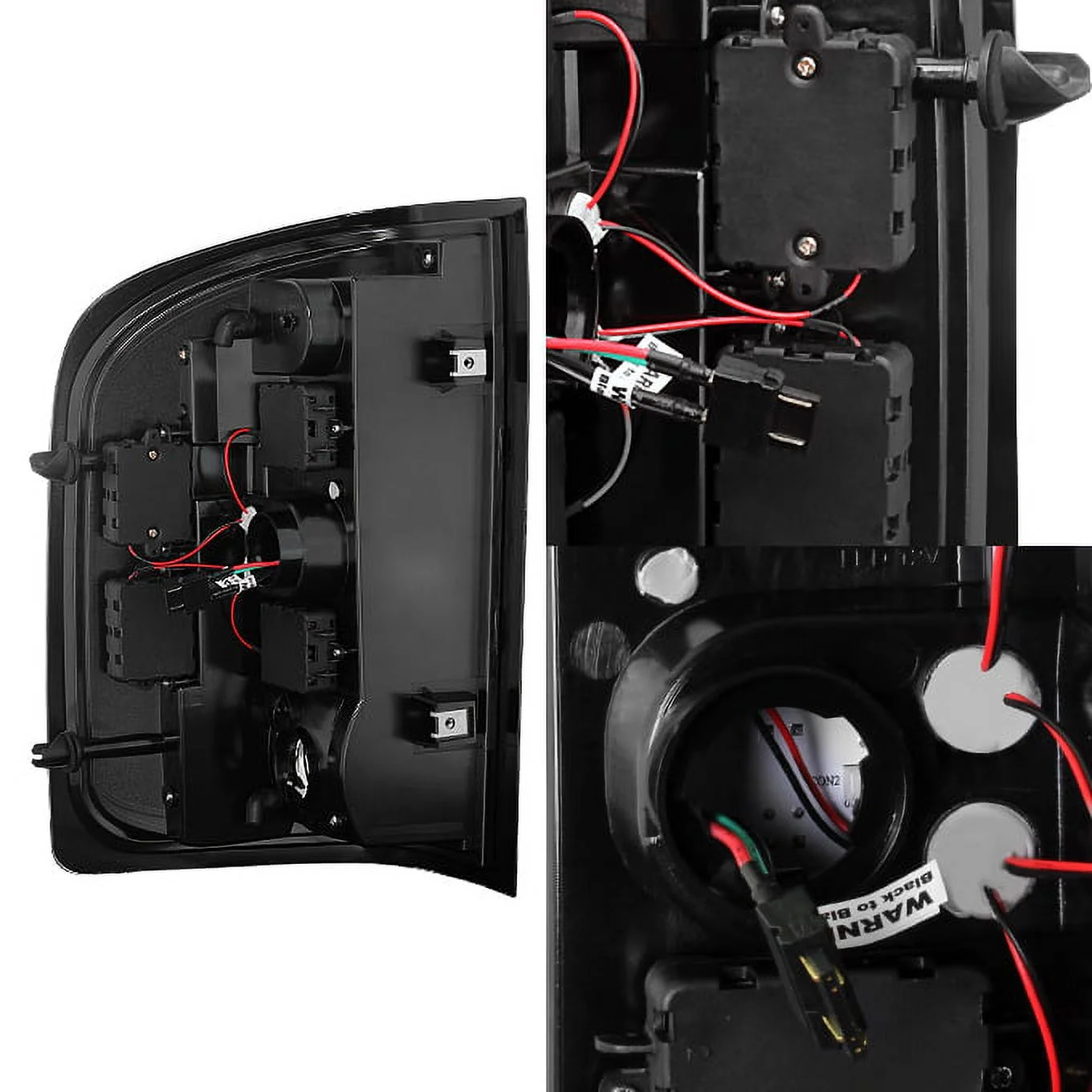 AKKON - For 07-13 Silverado 1500 07-14 Silverado 2500 3500 Pickup Black Rear V2 LED Tail Lights Brake Lamps Pair