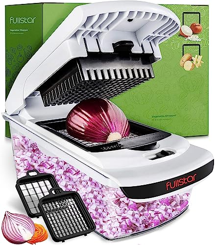 Fullstar Vegetable Chopper - Spiralizer Vegetable Slicer - Onion Chopper with Container - Pro Food Chopper