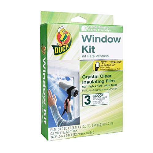 Duck Brand Indoor 5-Window Shrink Film Insulator Kit, 62-Inch x 210-Inch, 286217