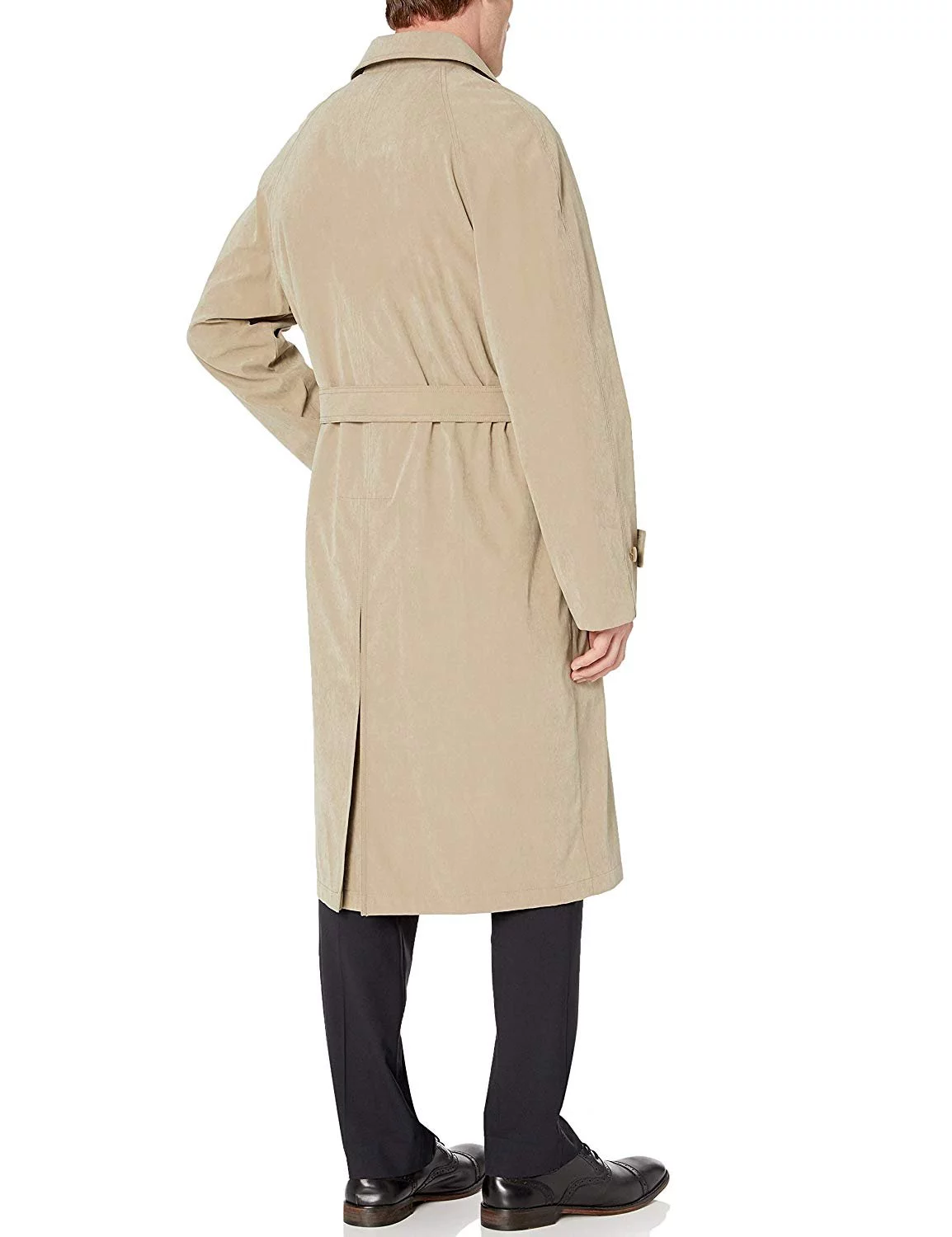 Men's Single Breasted Taupe Full Length All Year Round Raincoat 50L