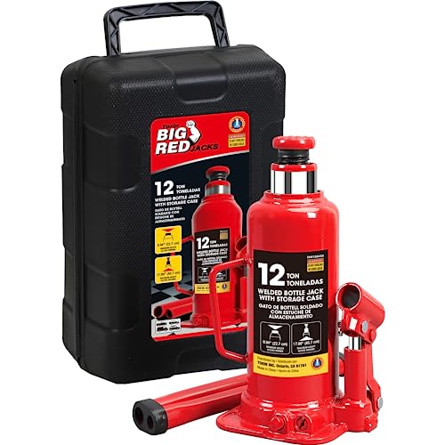 Torin T90413 Big Red Hydraulic Bottle Jack with Carrying Case, 4 Ton (8,000 lb) Capacity