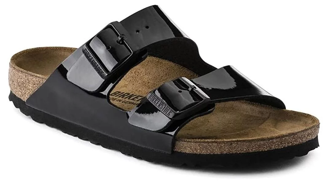 Birkenstock Arizona Birko-Flor Womens Sandals - Black Patent - 43