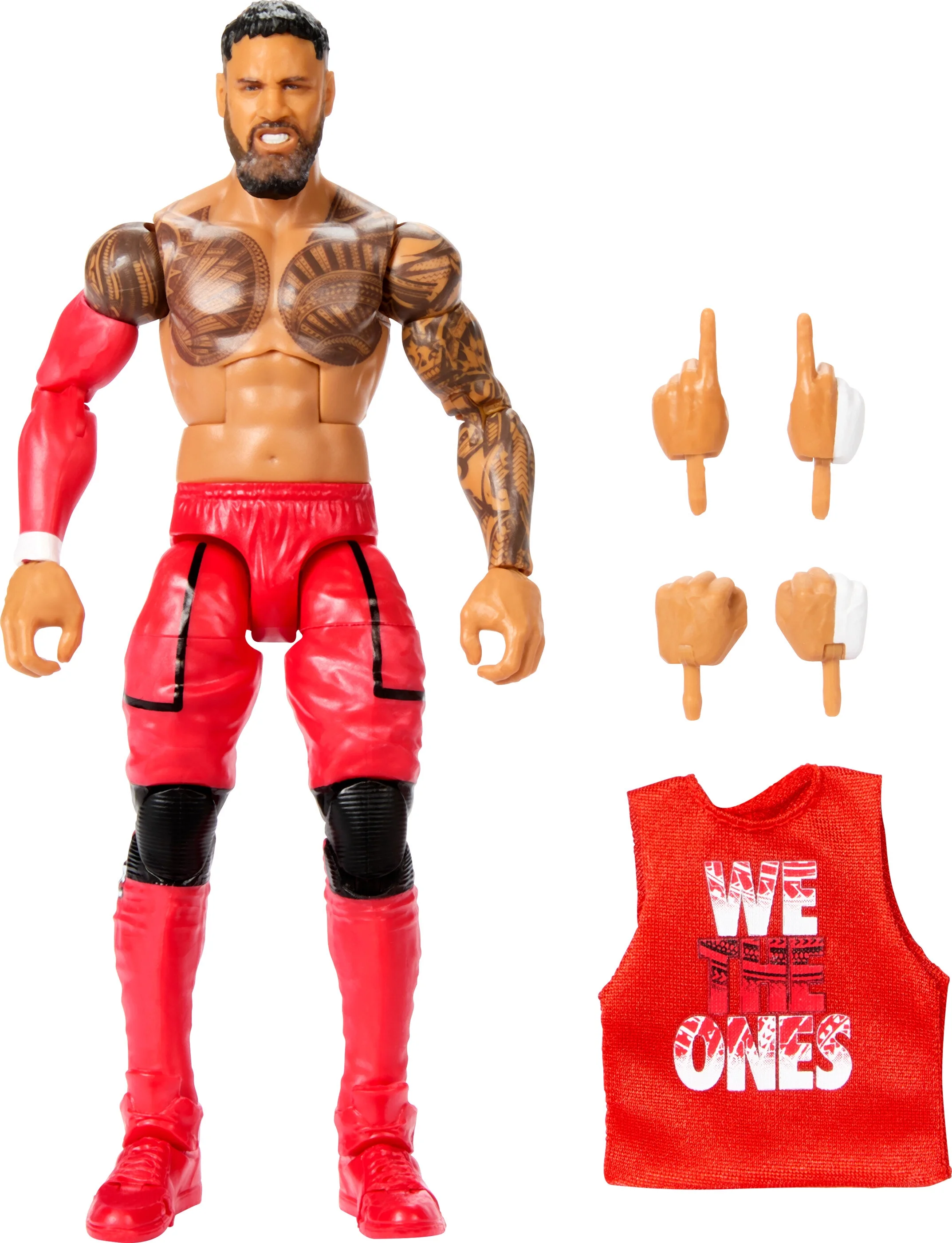 WWE Elite Jey Uso Action Figure, 6-inch Collectible Superstar with Articulation & Accessories