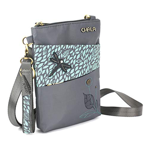 CHALA Venture Evolution RFID Cell Phone Purse - Women Nylon/Faux Leather Xbody Handbag with Adjustable Strap