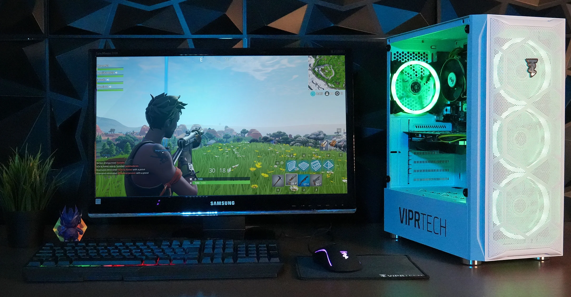 ViprTech Mutineer Gaming PC Desktop - Intel i7 (3.8GHz), NVIDIA GTX 1660 Super 6GB, 16GB RAM, 512GB NVMe SSD, RGB Keyboard Mouse, White