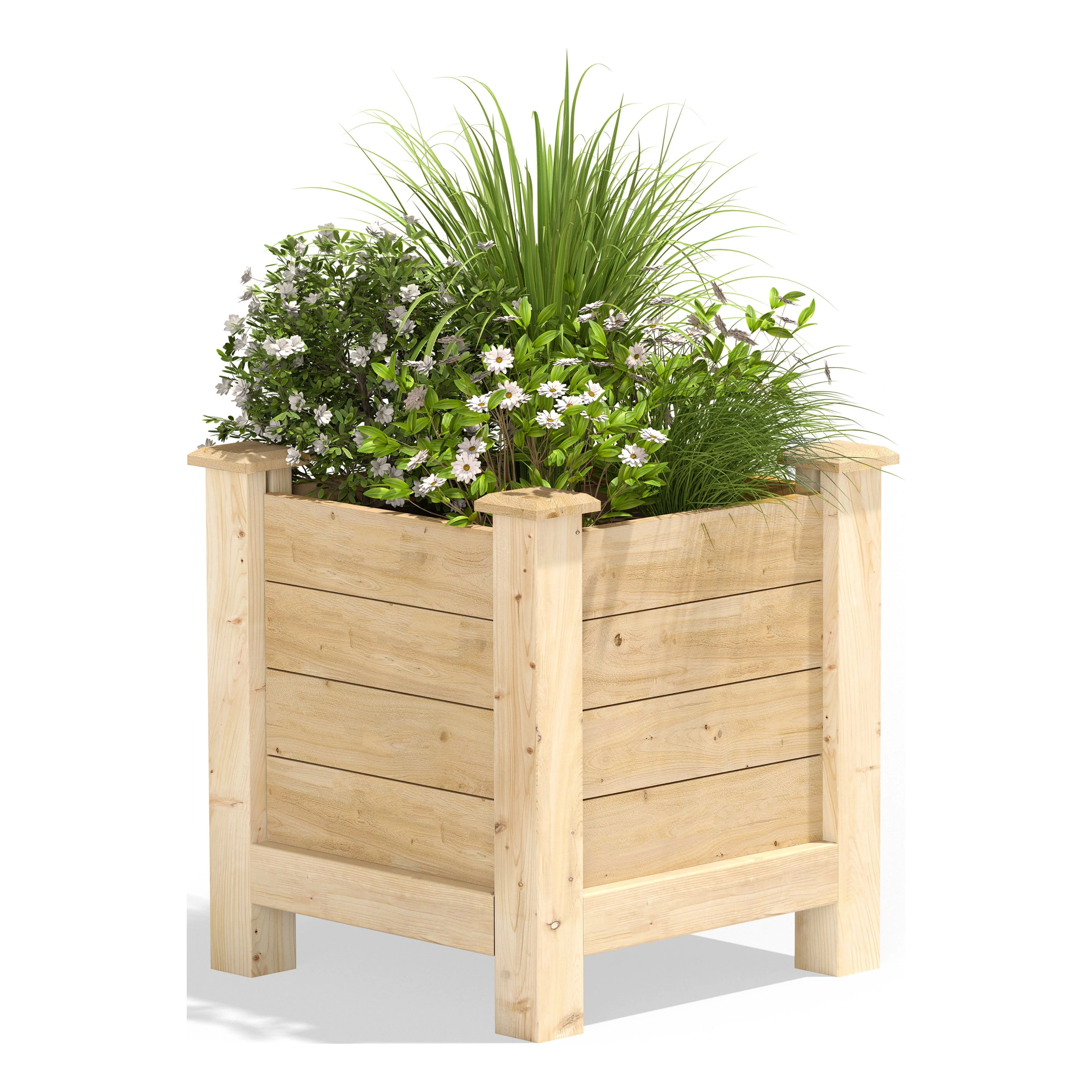 Greenes Fence Original Cedar Elevated Planter, 16