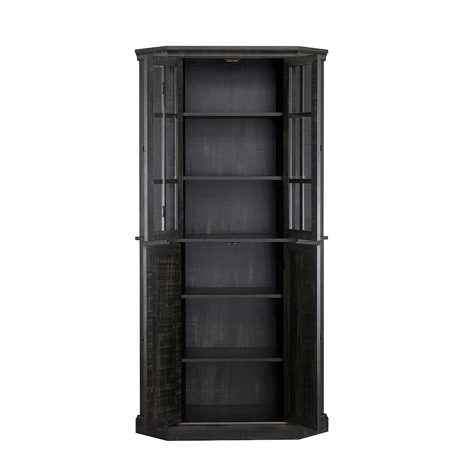 Gramercy Way Enclosed Charcoal Corner China Cabinet