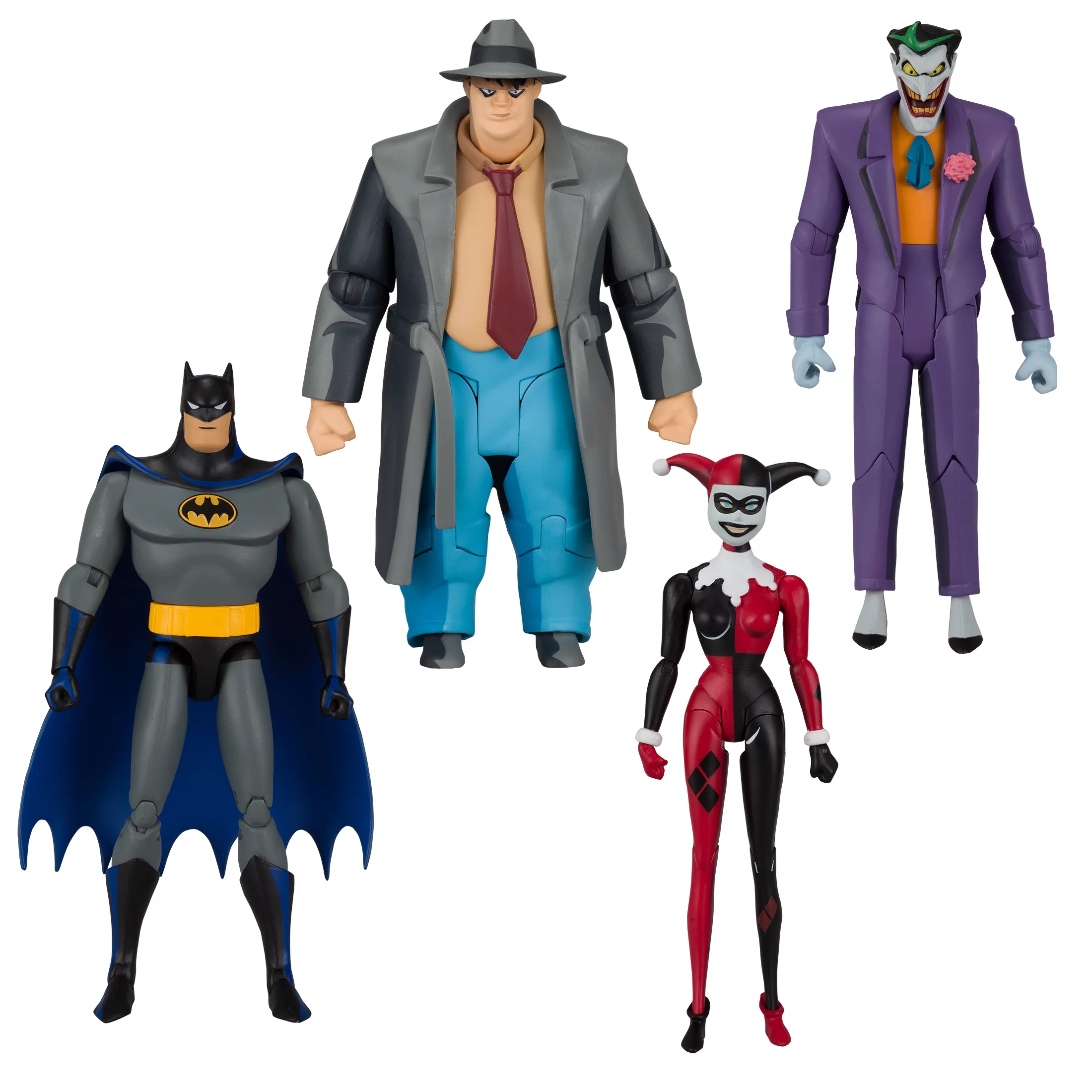 McFarlane Toys DC Direct Batman the Animated Series 4 Pack Collectible Action Figures includes Batman, The Joker, Harley Quinn, and Harvey Bullock Walmart Exclusive