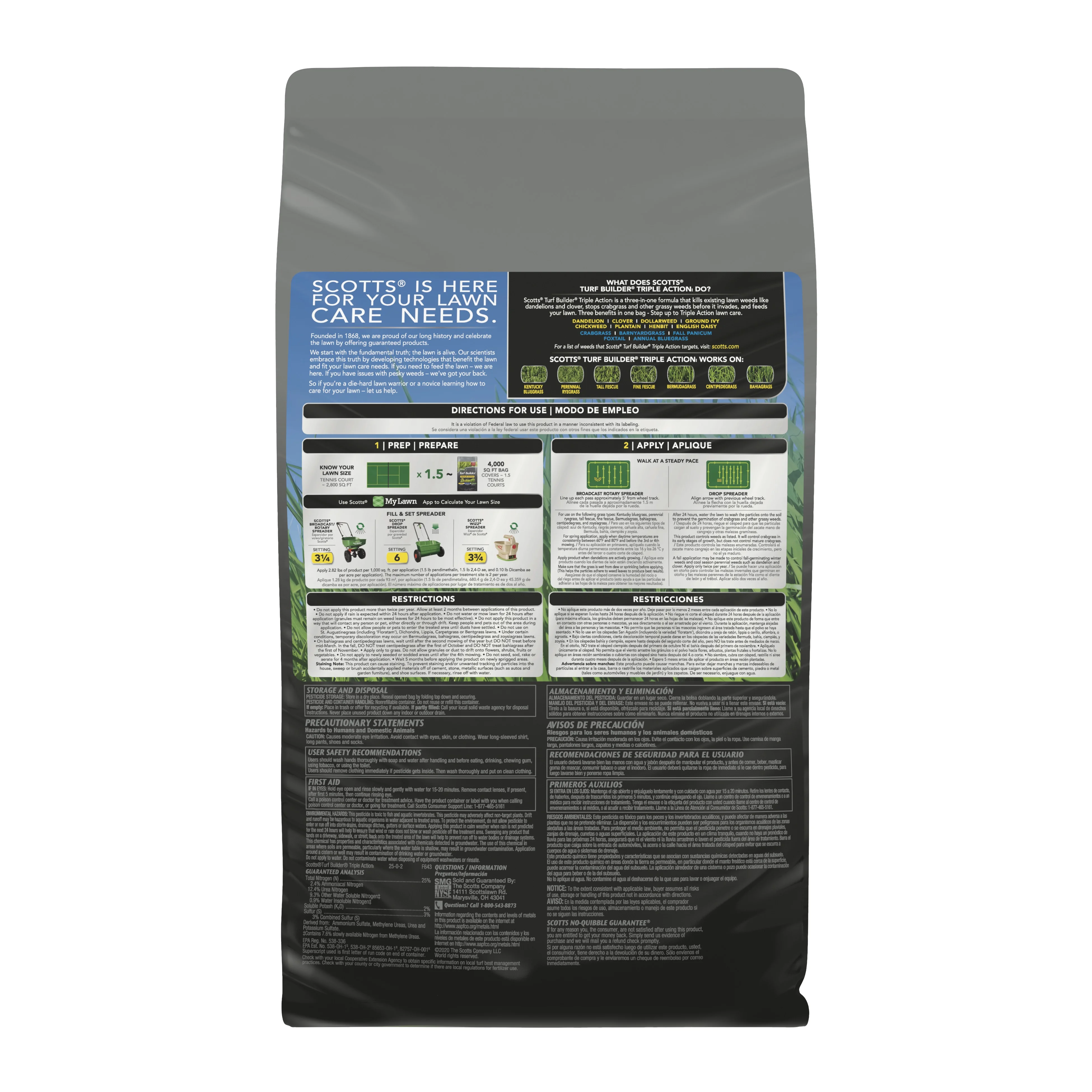 Scotts Turf Builder Triple ActionI, 4,000 sq. ft., 11.31 lbs.