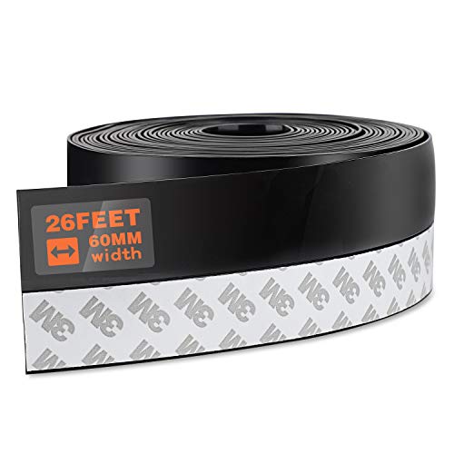 26 Feet Silicone Seal Strip,Door Weather Stripping, Sealing Tape for Door Draft Stopper Adhesive Tape for Doors Windows and Shower Glass Gaps (Transparent, 45MM)