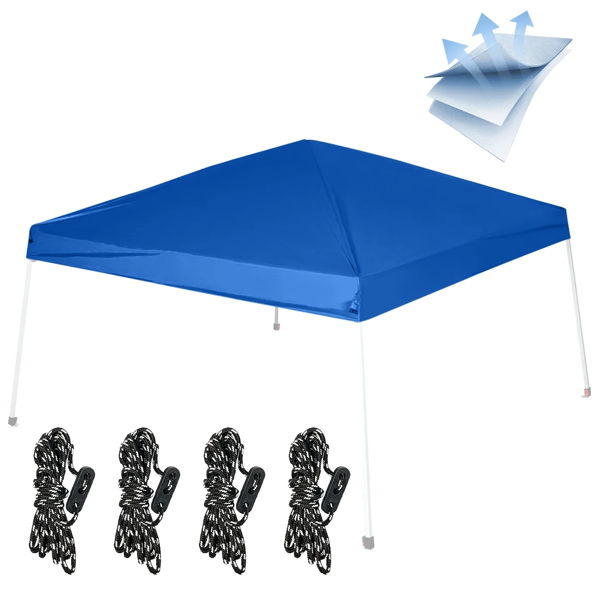 10x10FT Canopy Tent Replacement Top, Instant Outdoor Pop Up Canopy Cover for Slant Leg