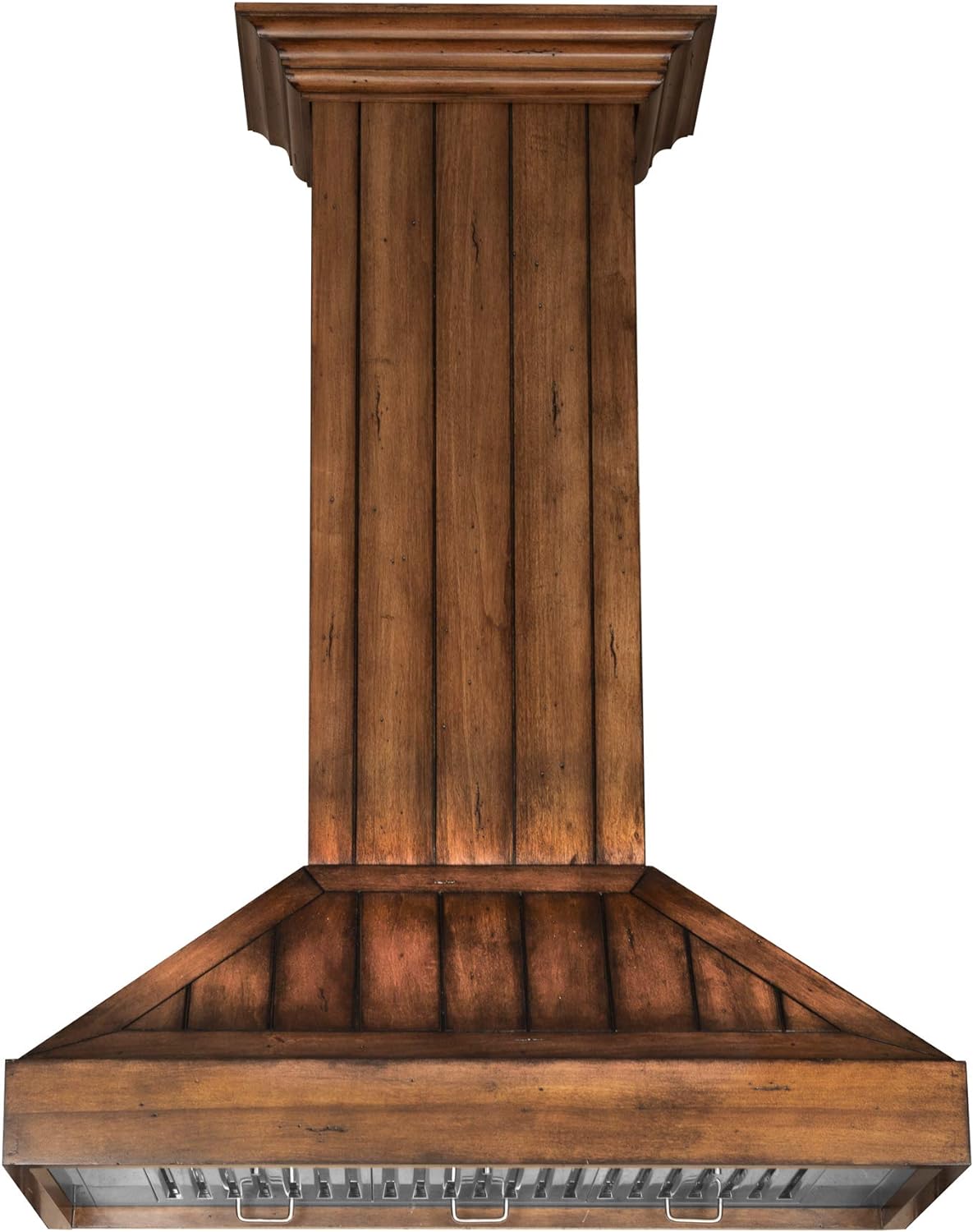 ZLINE 36 in. Wooden Wall Mount Range Hood in Rustic Light Finish - Includes Motor (KPLL-36)